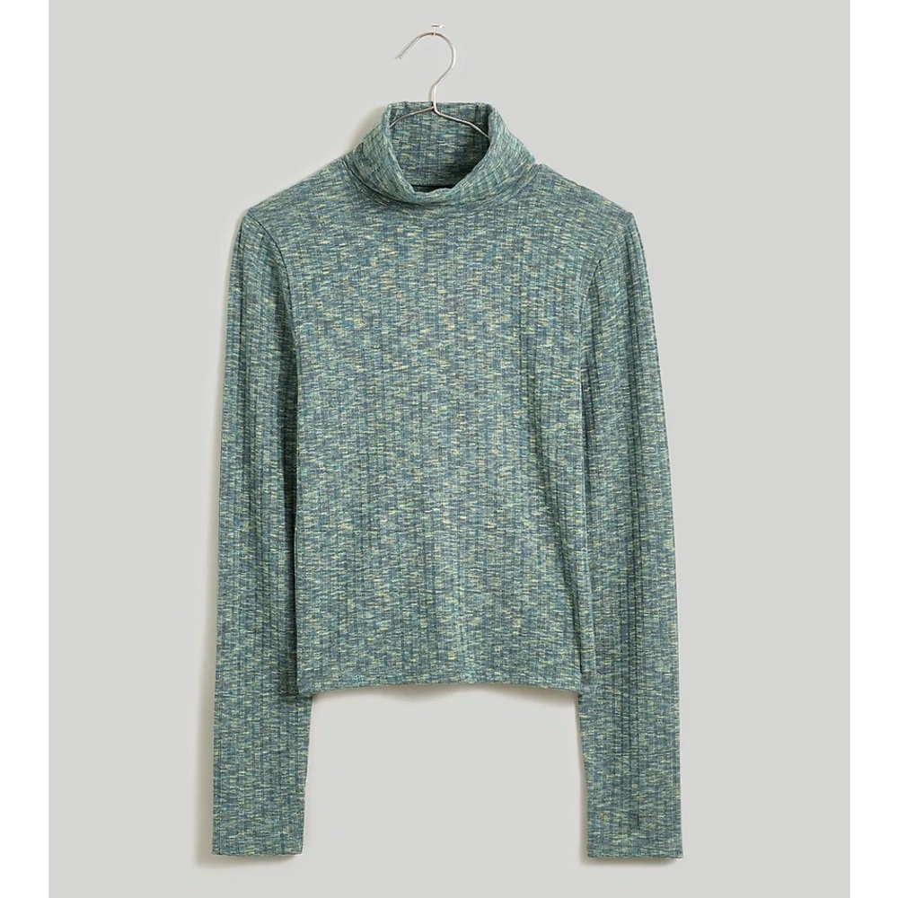 NWT 🦕 Madewell Brightside Fine Rib Turtleneck XXS Nighttime